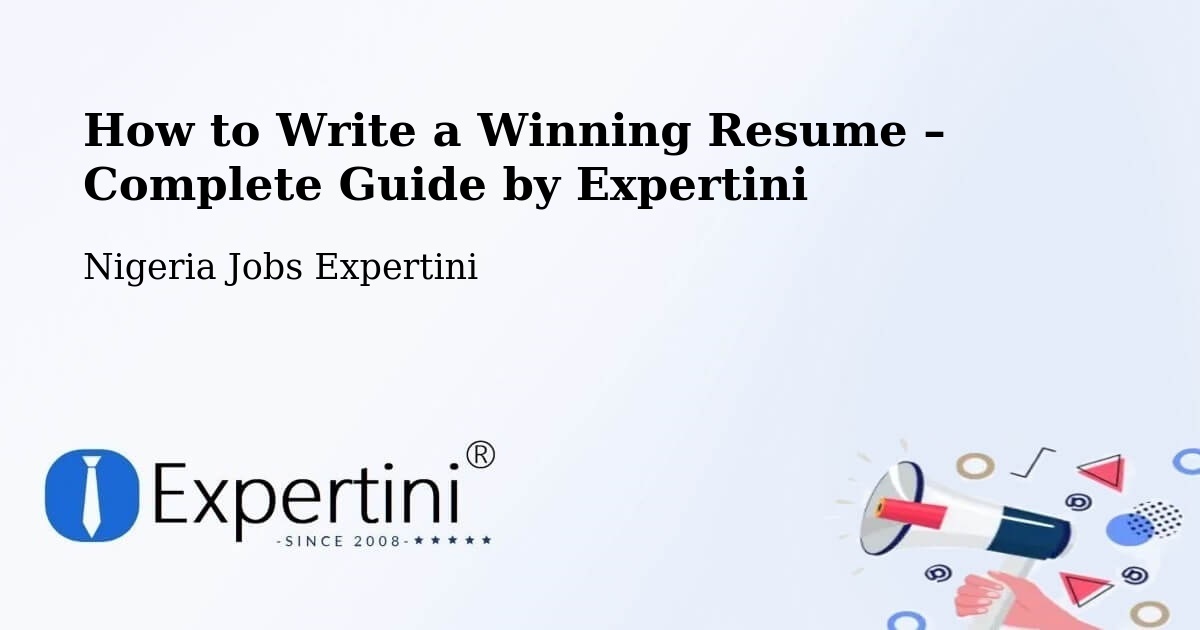 Resume Writing Guide for Job Seekers – Agenebode - Agenebode, Nigeria Jobs Expertini
